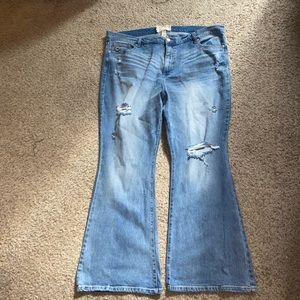 A Beautiful Soul Flare Ripped Jeans